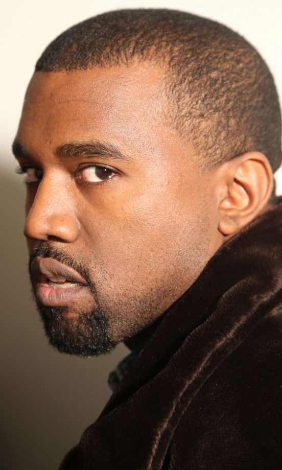 Kanye West At The Celine AW13 Show At Paris Fashion Week, 2013