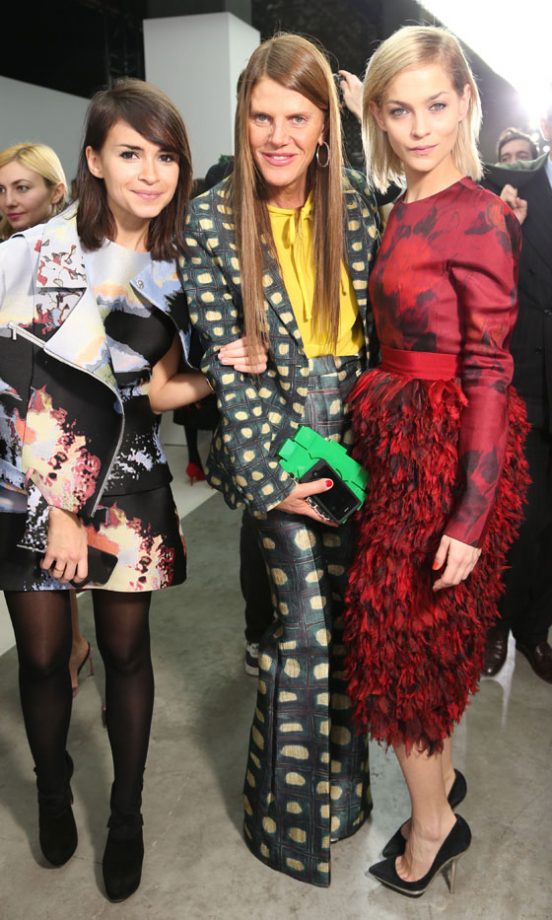 Anna Dello Russo And Leigh Lezark At The Giambattista Valli AW13 Show At Paris Fashion Week, 2013