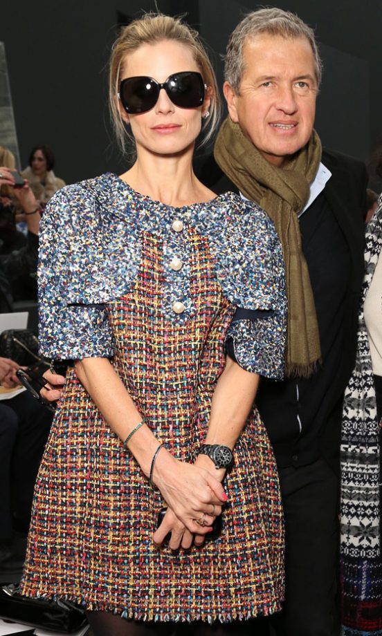 Laura Bailey And Mario Testino At The Chanel AW13 Show At Paris Fashion Week, 2013