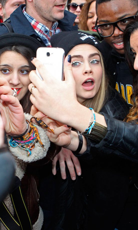 Cara Delevingne At The Chanel AW13 Show At Paris Fashion Week, 2013