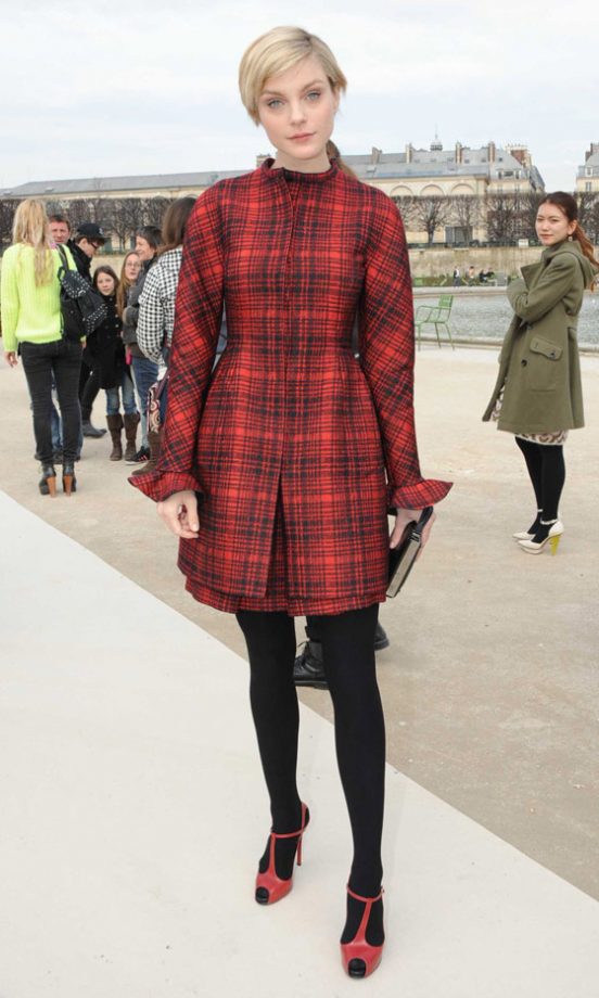 Jessica Stam At The Valentino AW13 Show At Paris Fashion Week, 2013
