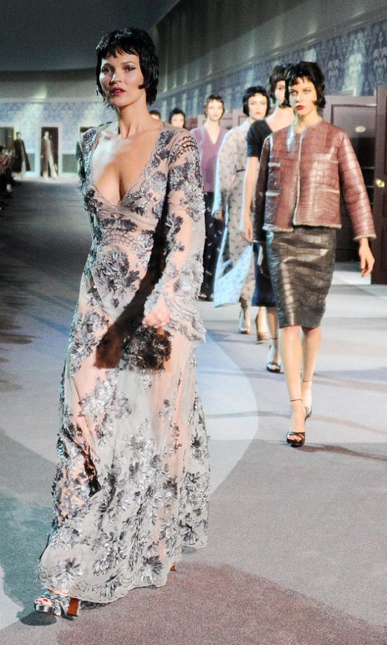 Kate Moss At The Louis Vuitton AW13 Show At Paris Fashion Week, 2013