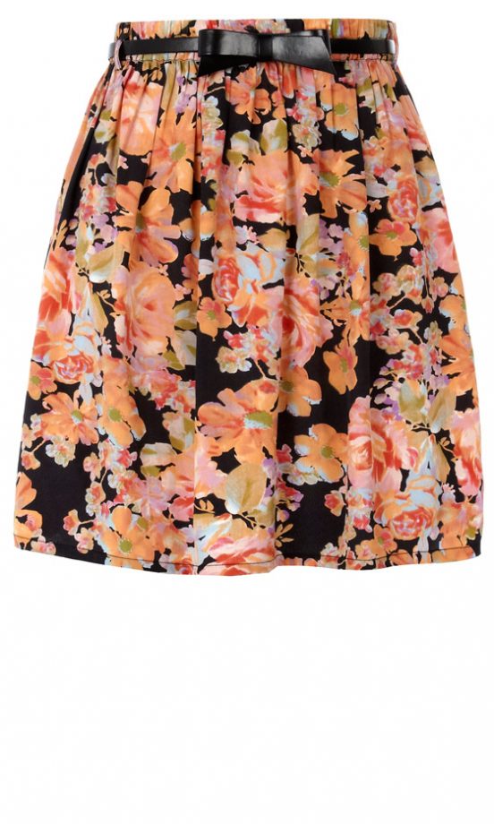 Primark SS13 Belted Floral Skirt, £6