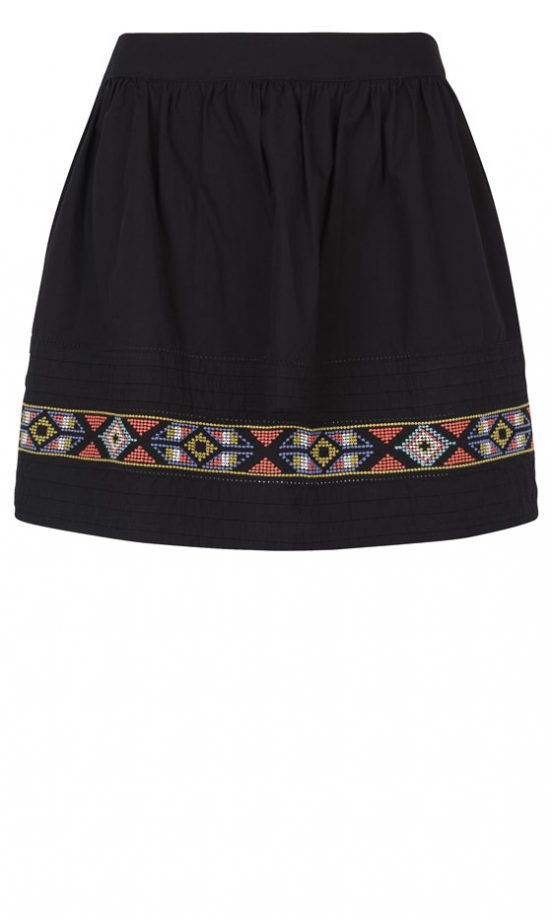 Primark Summer 2013 Black Embroidered Skater Skirt, £12