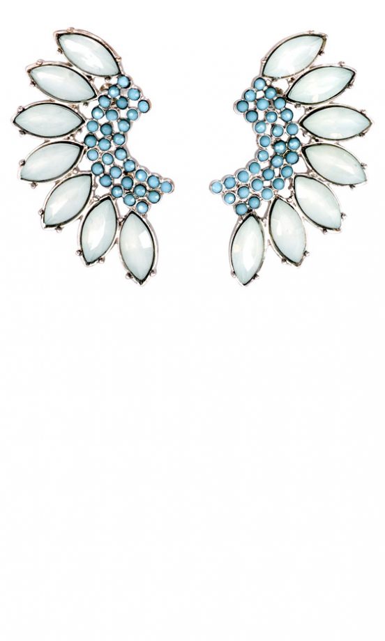 Primark SS13 Blue fan Earrings, £3