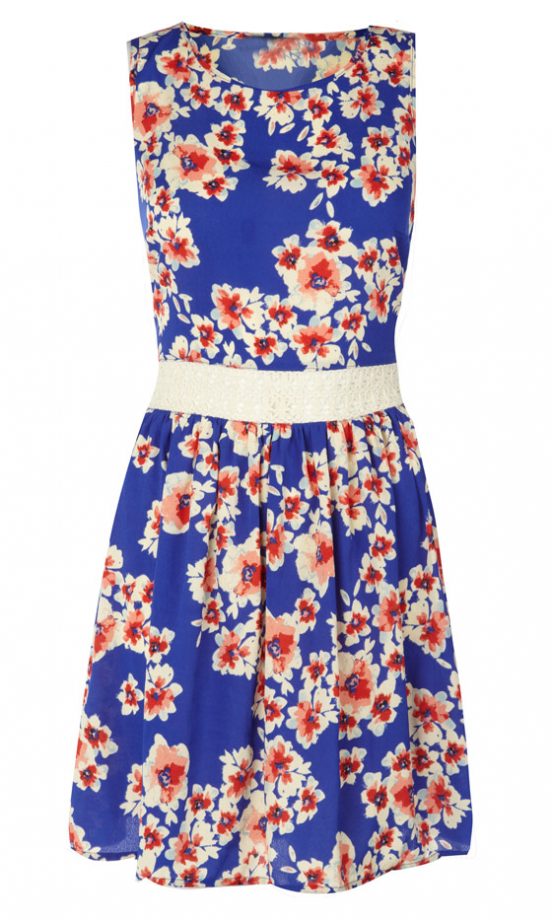 Primark SS13 Crochet Blue Skater Dress, £10