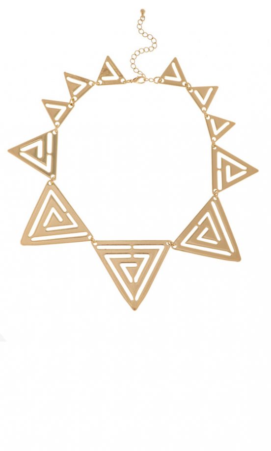 Primark Summer 2013 Gold Triangle necklace, £3