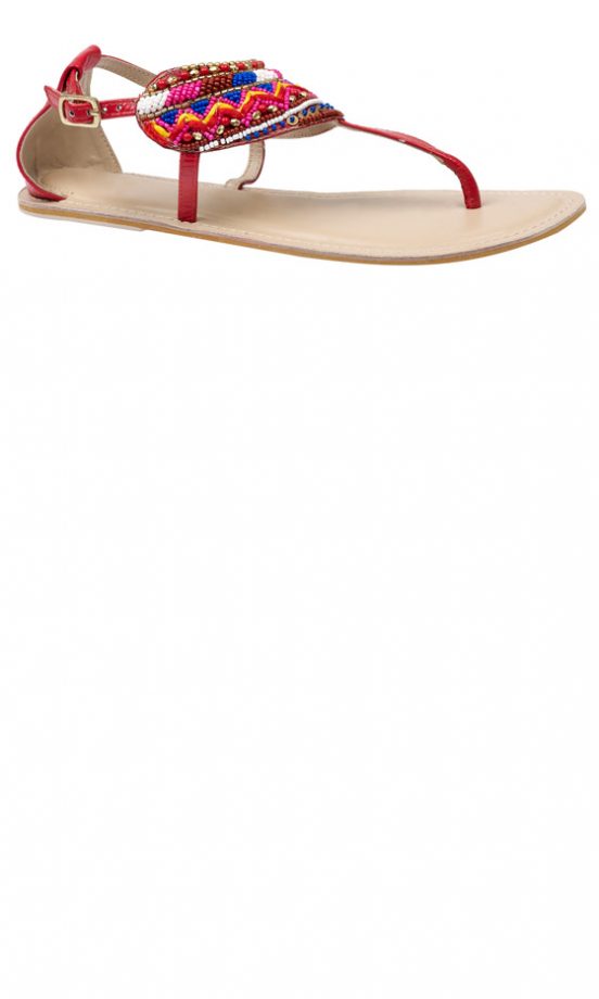 Primark SS13 Red Beaded Sandals, £12