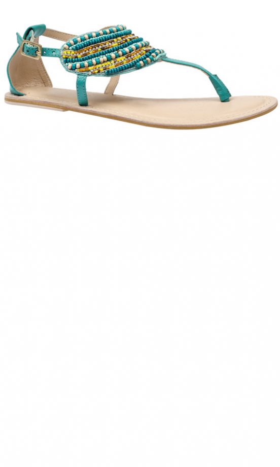 Primark SS13 Turquoise Beaded Sandals, £12