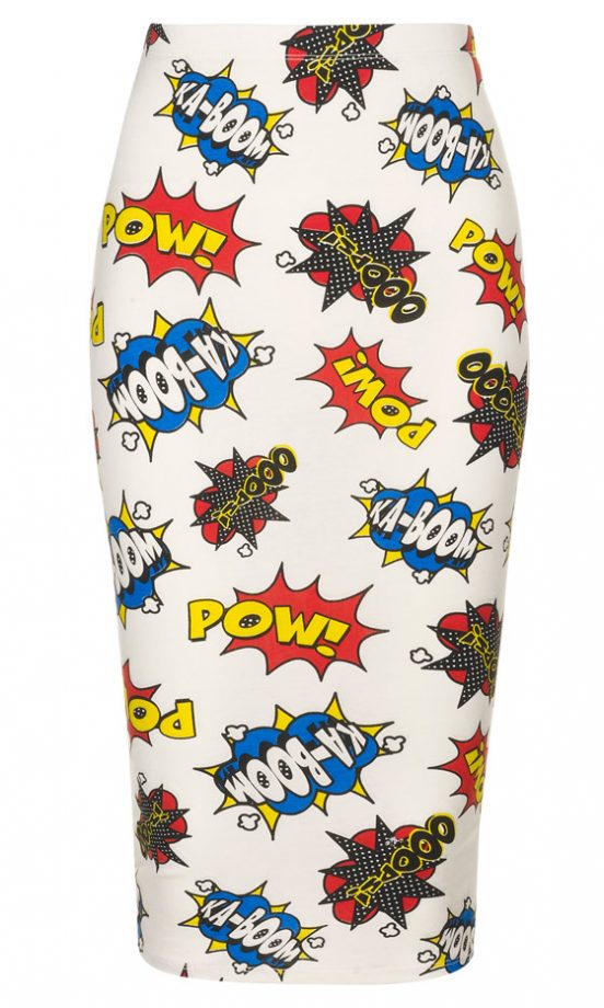 Primark Summer 2013 White Pop Art Skirt