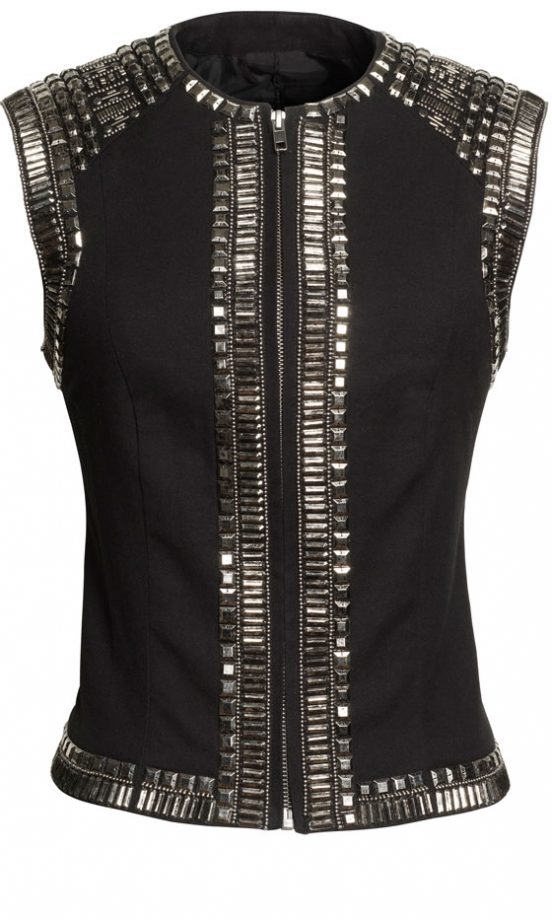 H&M 'New Icon' Stud Sleeveless Jacket, £34.99