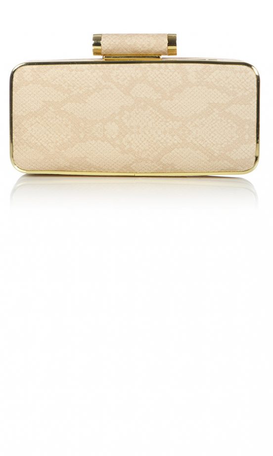 Stylistpick SS13 Cream And Gold Clutch