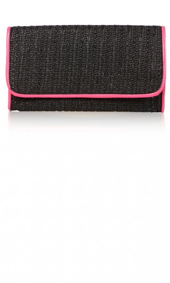 Stylistpick SS13 Pink And Black Clutch