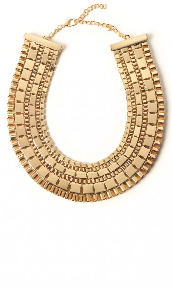 Stylistpick SS13 Gold Patterned Necklace