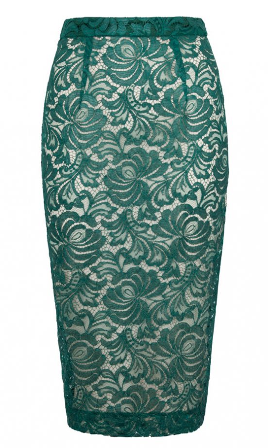 Marks And Spencer Lace Pencil Skirt, £29.50