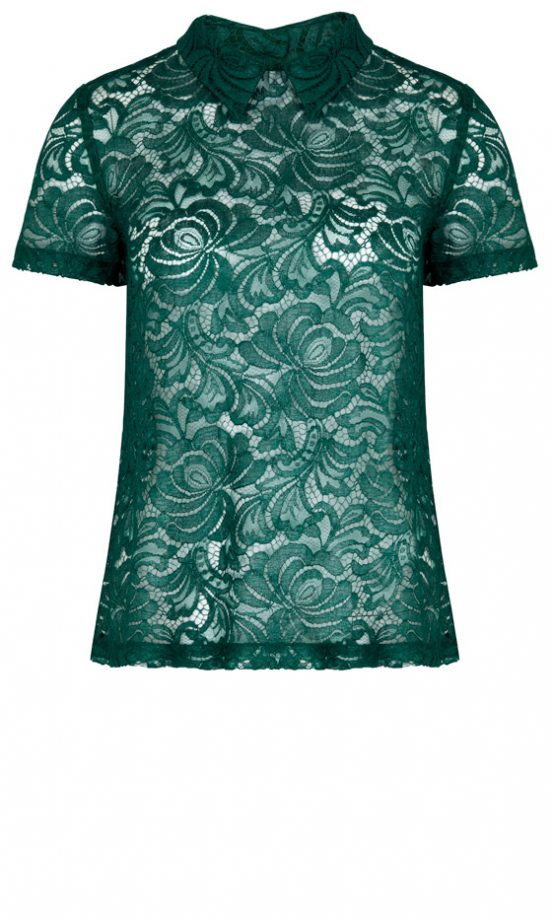 Marks And Spencer Lace Collar Top, £29.50