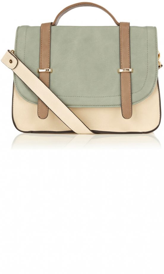 Warehouse Colour Block Satchel, £