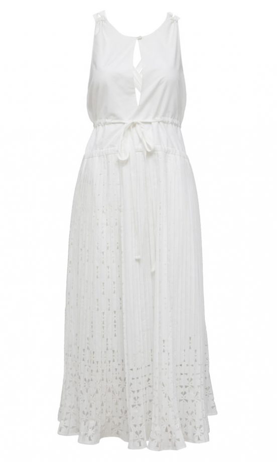 ASOS White Embroidered Maxidress