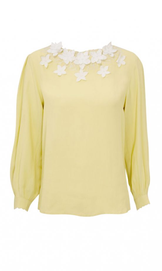 ASOS Yellow Jumper With Embroidered Flowers