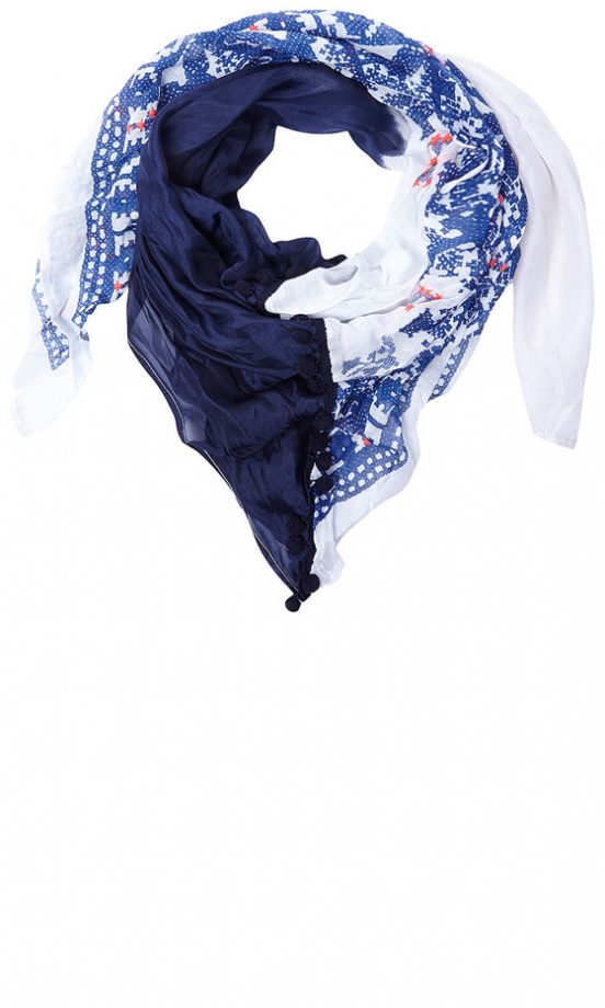 Dorothy Perkins Blue Cross Stitch Scarf, £14
