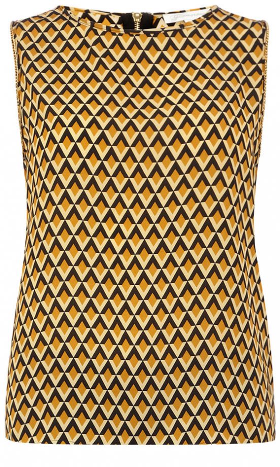 Glamorous At Dorothy Perkins Mustard Geo Print Top, £19.99