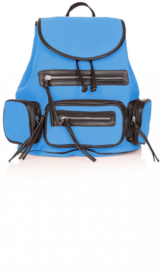 Topshop Blue Neoprene Backpack, £28