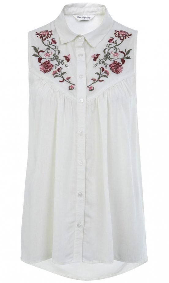 Miss Selfridge Embroidered Shirt, £32