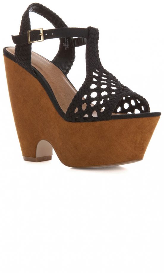 Miss Selfridge Wooden Wedges, £42