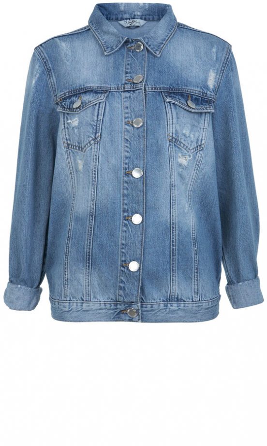 Miss Selfridge Denim And Lace Jacket, £49 (Front)