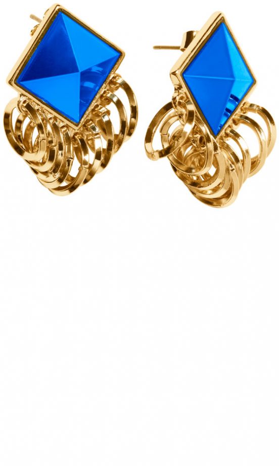 H&M High Summer Blue Jewelled Earrings, £4.99