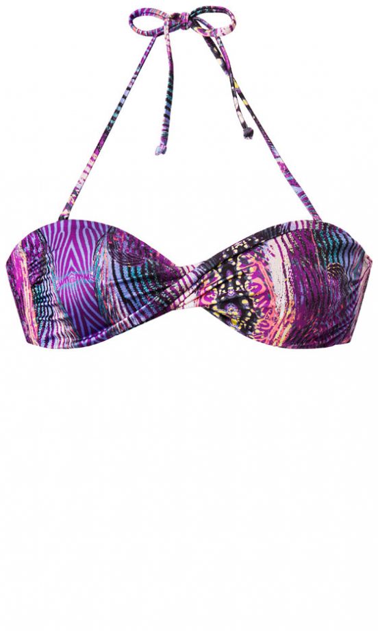 H&M High Summer Purple Tribal Print Bikini Top, £9.99