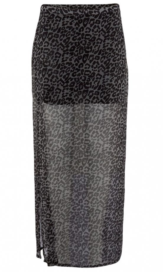 H&M High Summer Leopard Print Maxi Skirt