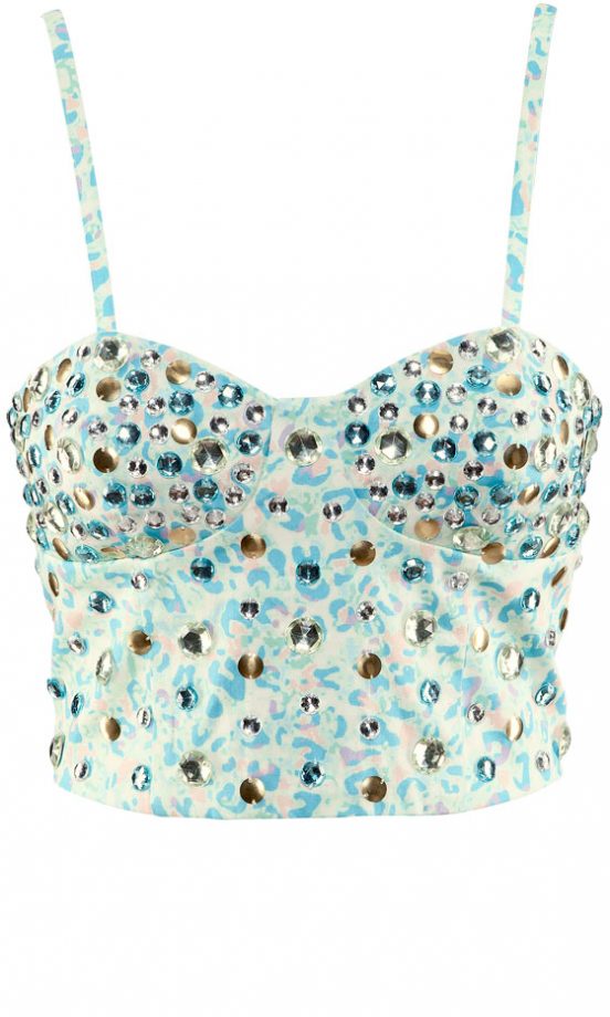 H&M High Summer Embellished Crop Top