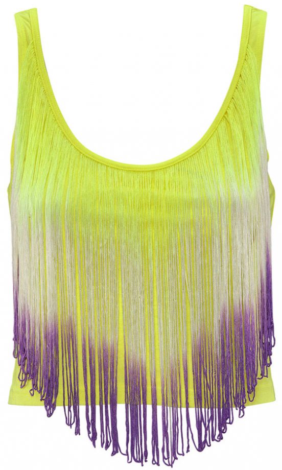 H&M High Summer Neon Tassel Vest Top