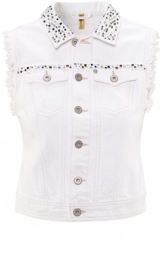 H&M High Summer Embellished Denim Waistcoat