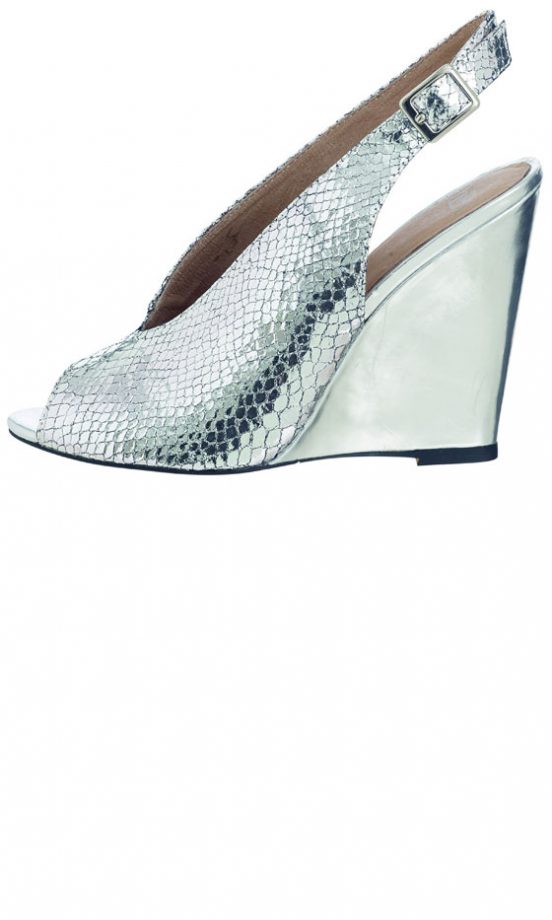 Debenhams SS13 Faith Metallic Wedges, £55