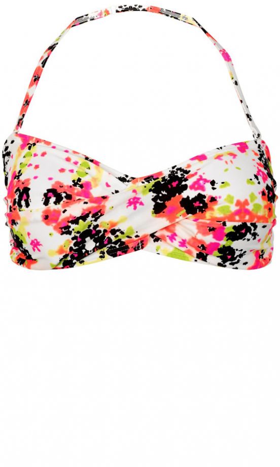 Matalan Neon Floral Bikini Top, £5