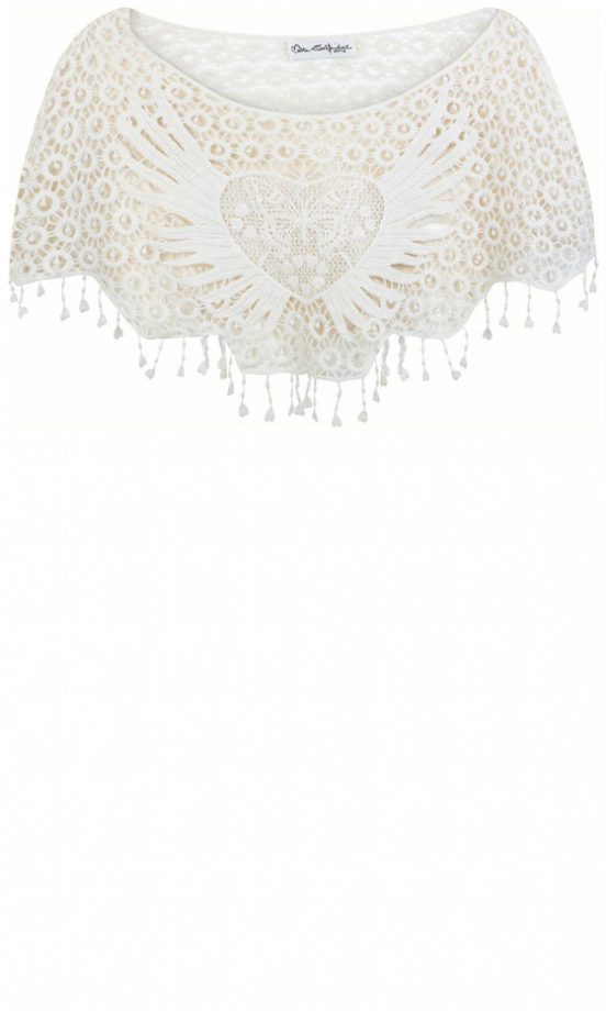 Miss Selfridge Crochet Capelet, £22