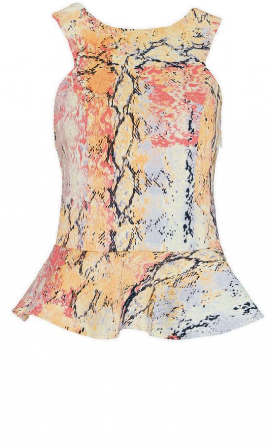 Very Python Print Peplum Top, £25