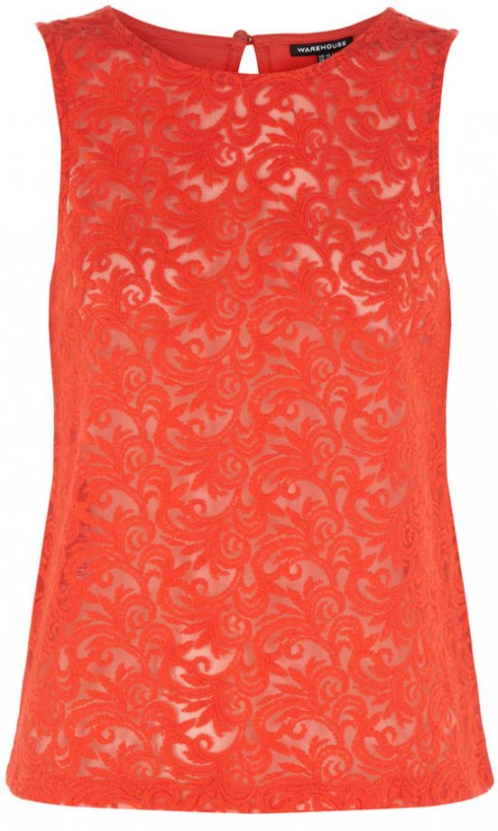 Warehouse Lace Shell Top, £30