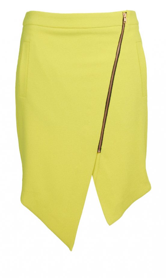 Asos Spring 2013 Lemon Yellow Zip Skirt