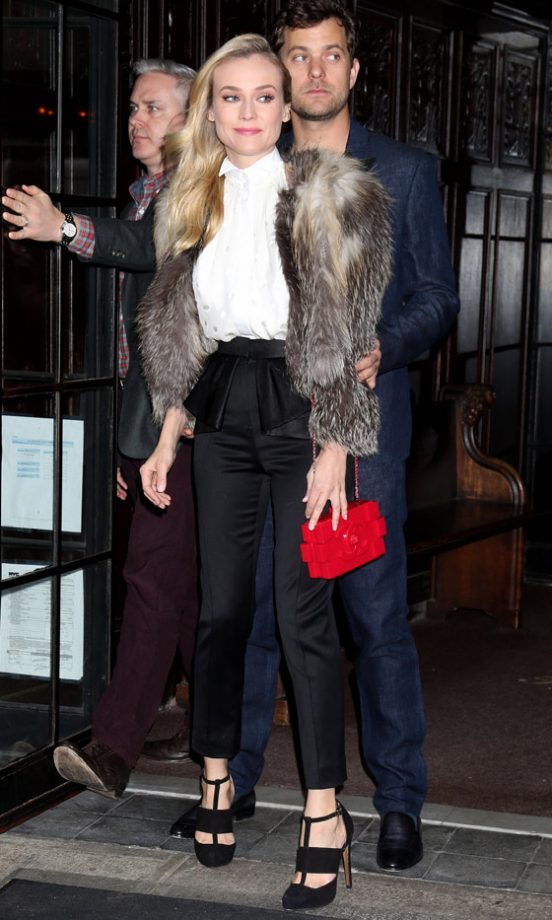 Diane Kruger Oozes Glamour With Her Faux Fur And Chanel Bag, 2013