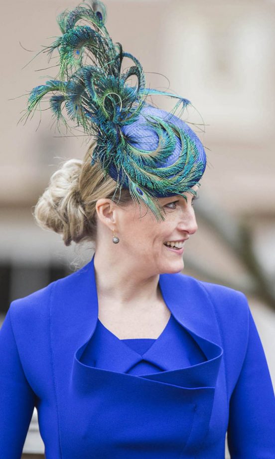Sophie Countess Of Wessex Drew All Our Attention In This Peacock Creation At The Royal Easter Service, 2013