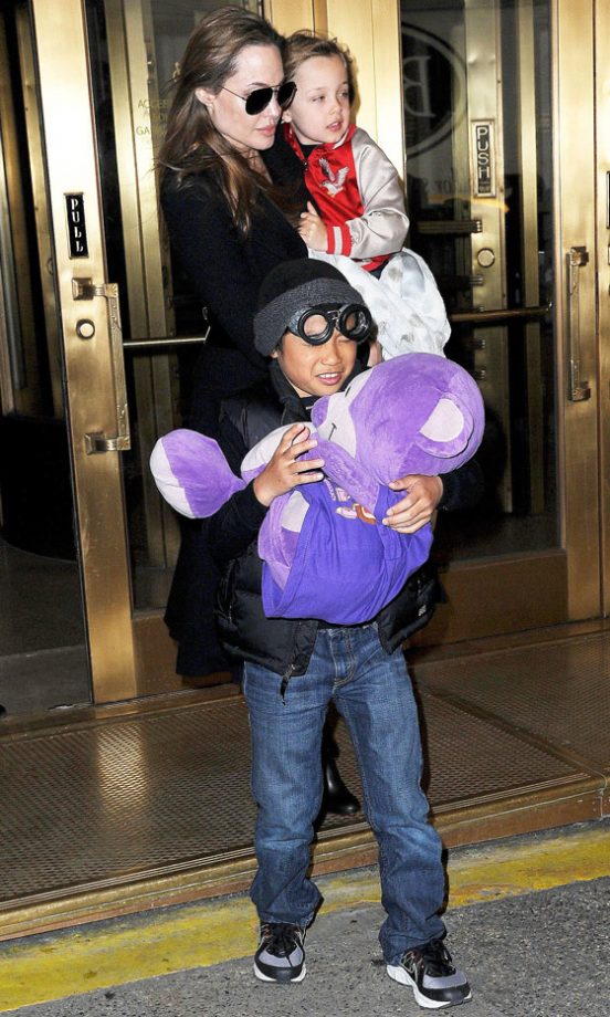 Angelina Jolie And Her Kids Out In New York, 2013