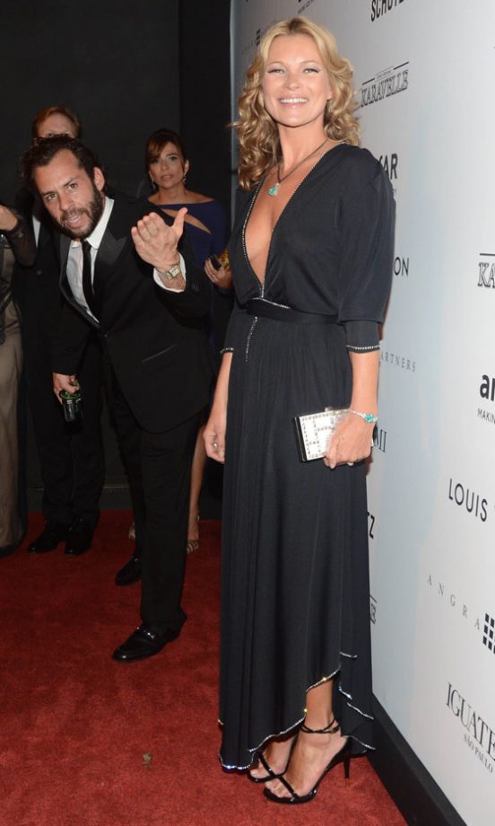 Kate Moss Poses For The Paparazzi At The AmfAR Gala In Brazil, 2013