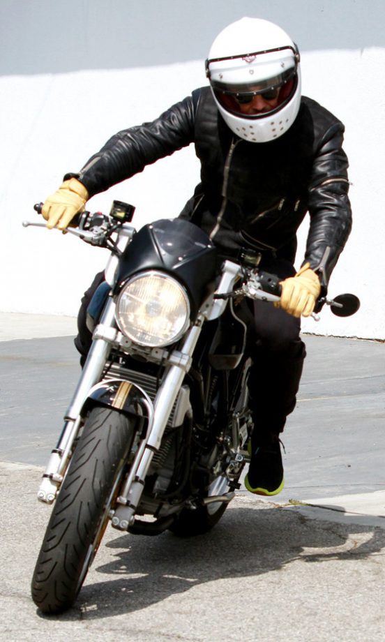 Orlando Bloom Out On His Motorbike In LA, 2013
