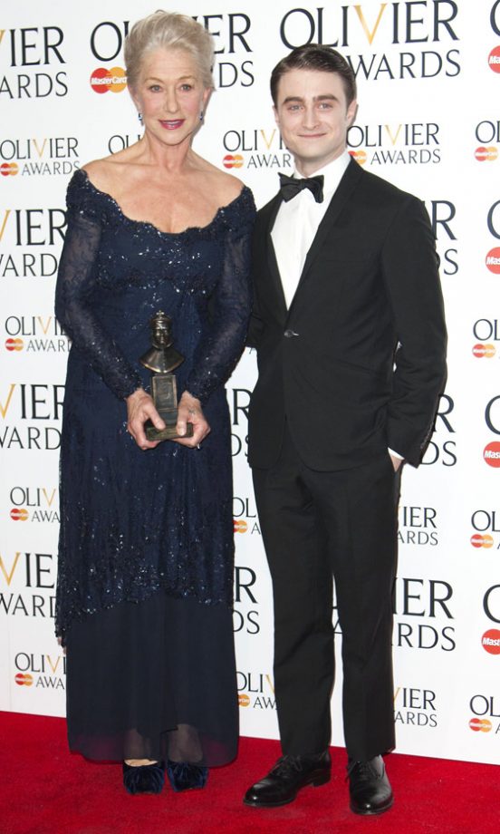 Helen Mirren And Daniel Radcliffe At The Olivier Awards, 2013