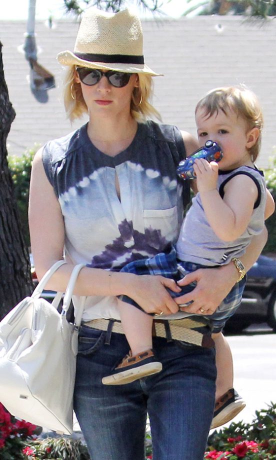 January Jones Out With Her Son In LA, 2013