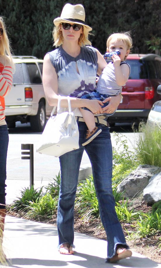 January Jones Out With Her Son In LA, 2013