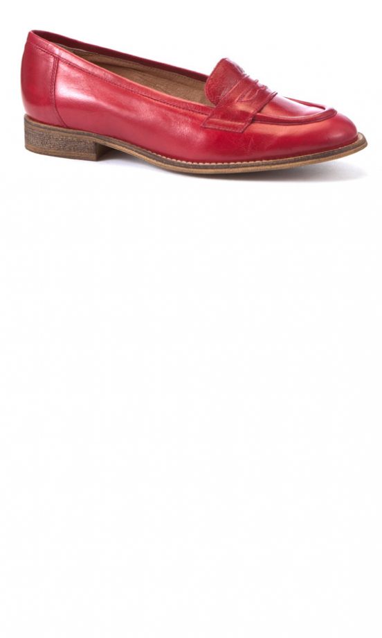 New Look Red Leather Loafers, £49.99